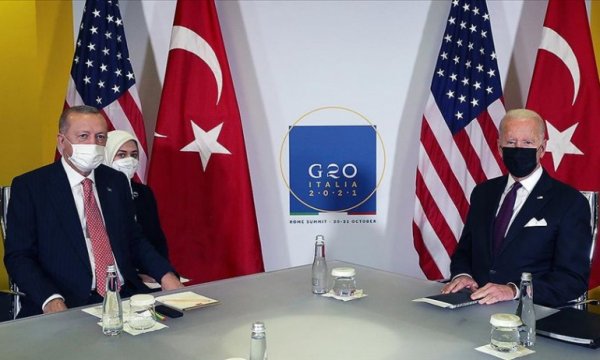 Erdoğan ve Biden Roma'da görüştü