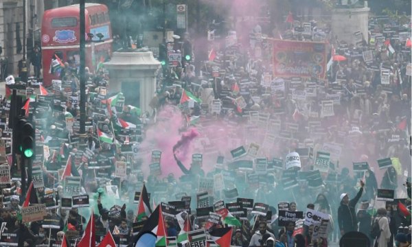 İngiltere'de "İsrail'e ölüm" sloganı yankılandı