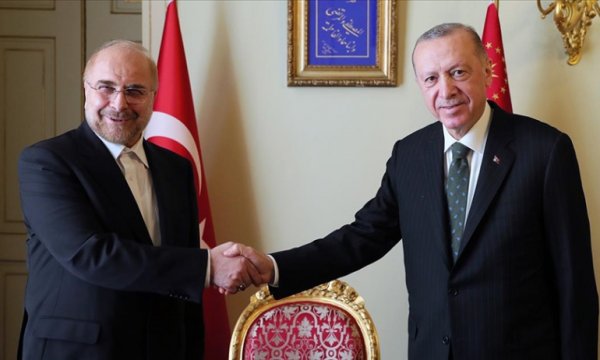 Cumhurbaşkanı Erdoğan, İran Meclis Başkanı Galibaf ile görüştü