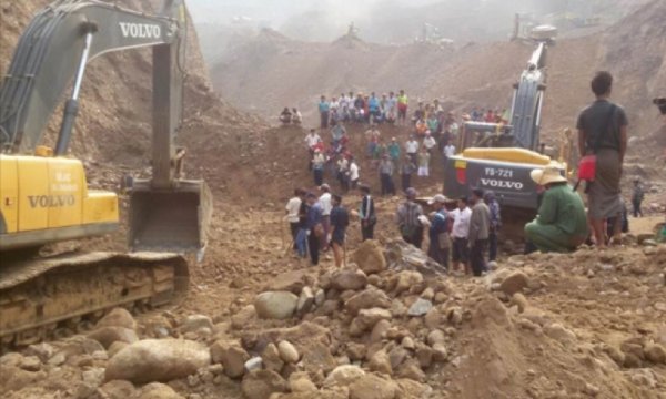 Myanmar'da maden ocağında heyelan: En az 70 kişi kayboldu