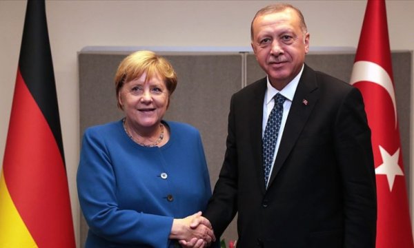 Cumhurbaşkanı Erdoğan, Almanya Başbakanı Merkel ile görüştü