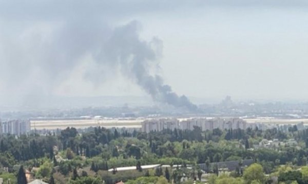 İsrail Ben Gurion havaalanı yakınlarında yangın paniği