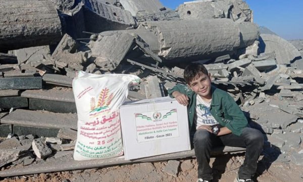 Avrupa Yetim-Der savaş mağduru Gazze'li yetim ve ihtiyaç sahiplerine ulaştı