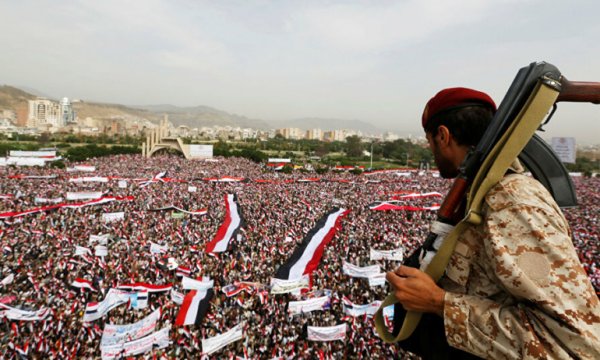 Yemen'de Suud işgalciliğine karşı protesto