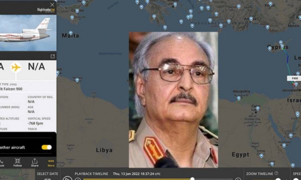 Hafter'in uçağının üç ayda ikinci kez İsrail'e inmesi tartışılıyor
