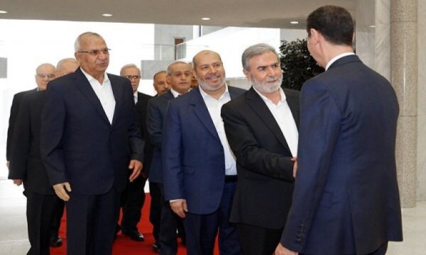 Esad Şam'da Filistinli Gruplardan oluşan heyetle görüştü