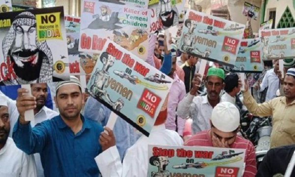 Hindistan'da Bin Selman'ın ziyaretine karşı protesto gösterileri