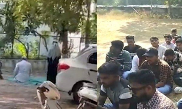 Hindistan'da Müslüman öğrencilerin namaz kılması protesto edildi