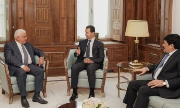 Haşd Şabi Başkanı ve Beşar Esad Irak-Suriye sınır güvenliğini görüştü