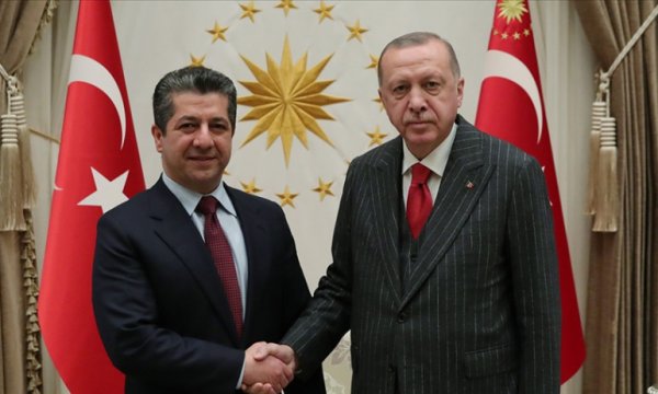 Cumhurbaşkanı Erdoğan, IKBY Başbakanı Mesrur Barzani'yle görüştü