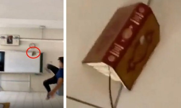 Bu çocuklar ne eğitimi görüyor? Kur'an-ı Kerim'e tekme attı!