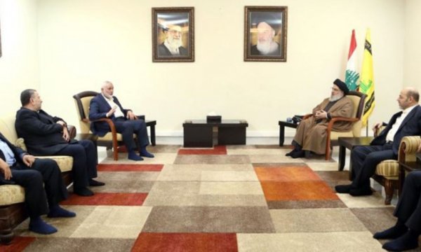 Hamas Heyeti Beyrut’ta Hizbullah lideri Seyyid Hasan Nasrullah ile görüştü