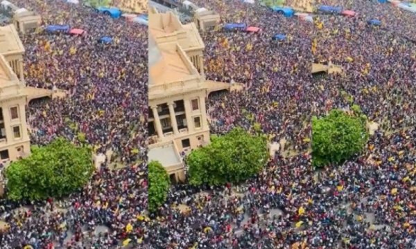 Sri lanka'da protestocular hükümet binasına girdi