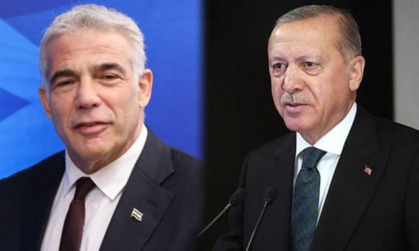 Erdoğan Sioynist Rejim Başbakanı Lapid ile görüştü