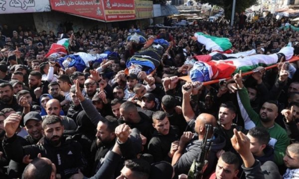 Filistin'de büyük öfke: İsrail'in katlettiği 9 Filistinlinin cenazesi toprağa verildi