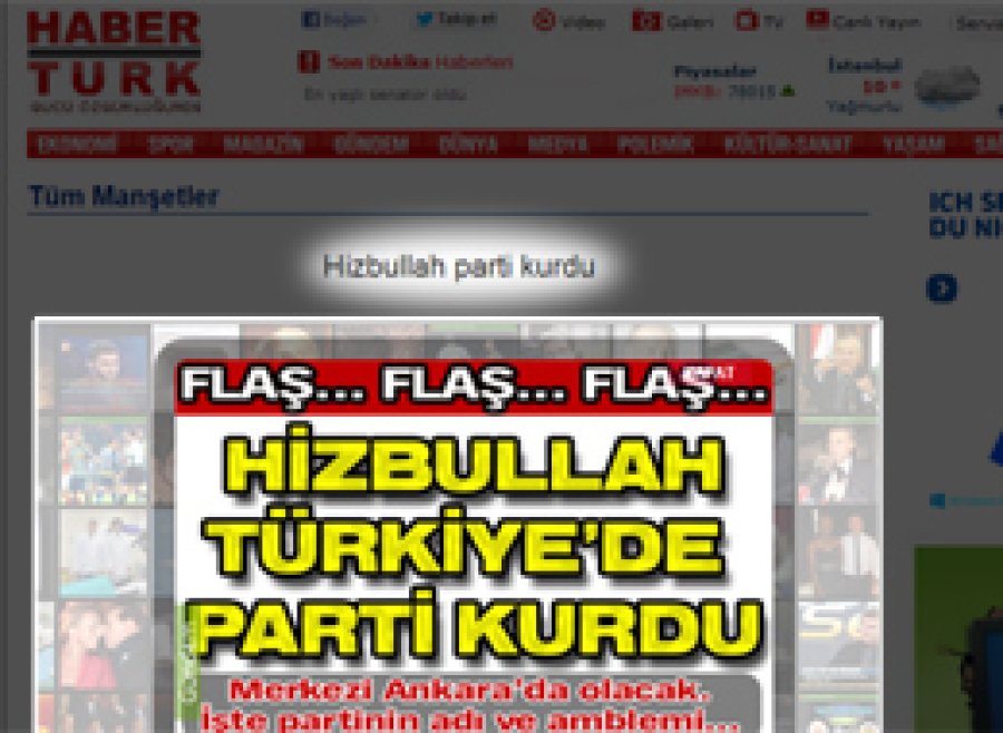 Haber Türk: Hizbullah Parti Kurdu
