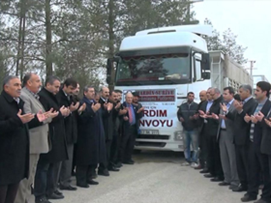 Mardin'den Suriye Halkına Yardım Tırları