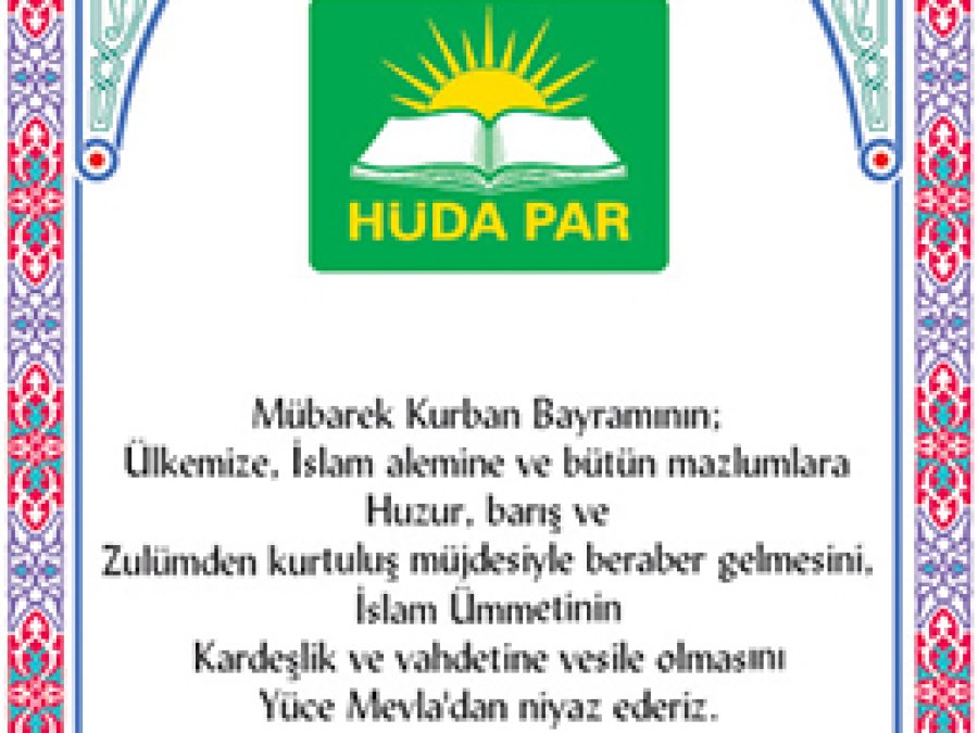 HÜDA PAR Bayram Mesajı Yayınladı