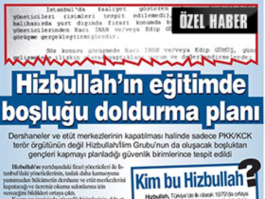 'Hizbullah'ın Eğitimde Boşluğu Doldurma Planı'