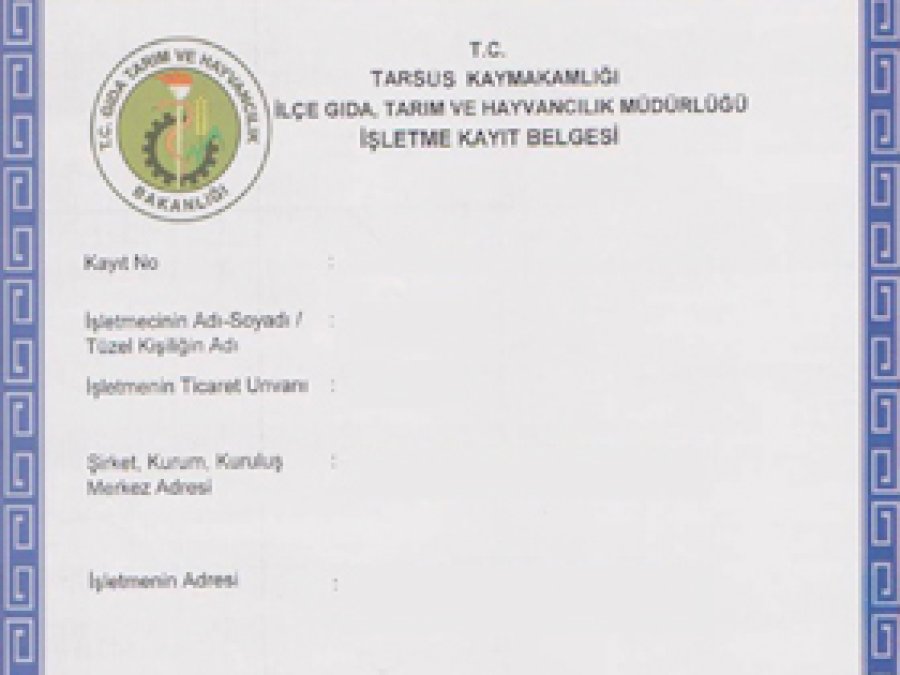 'İşletme Kayıt Belgesi' için Son Günler