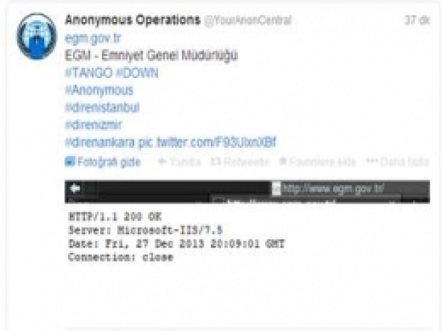 Emniyet Genel Müdürlüğü Sitesi Hacklendi 