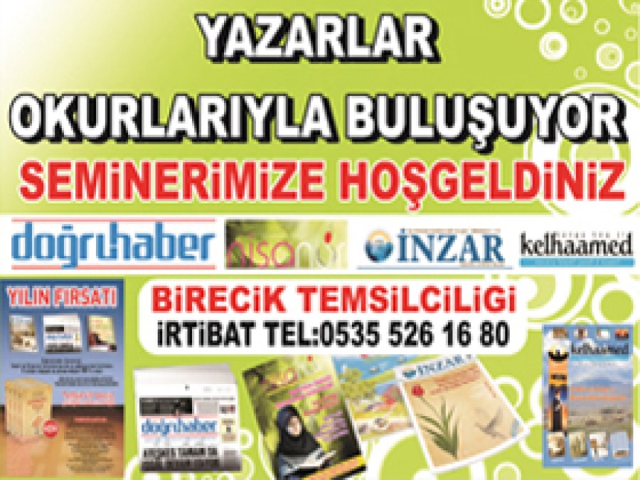 Düzenlenecek Seminer ile Yazarlar Okurlarıyla Buluşacak