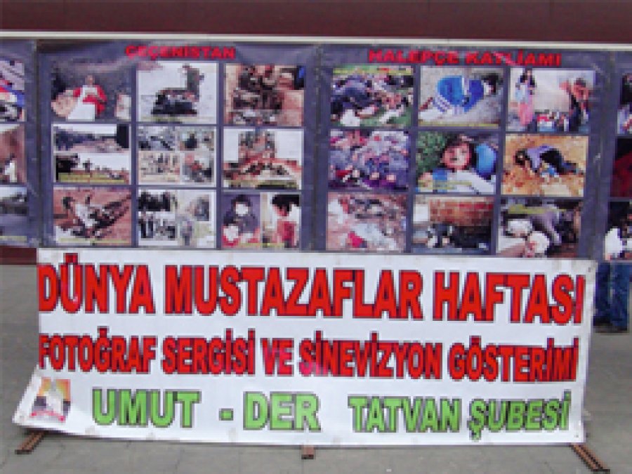 Tatvan'da 'Dünya Mustazaflar Haftası' Resim Sergisi