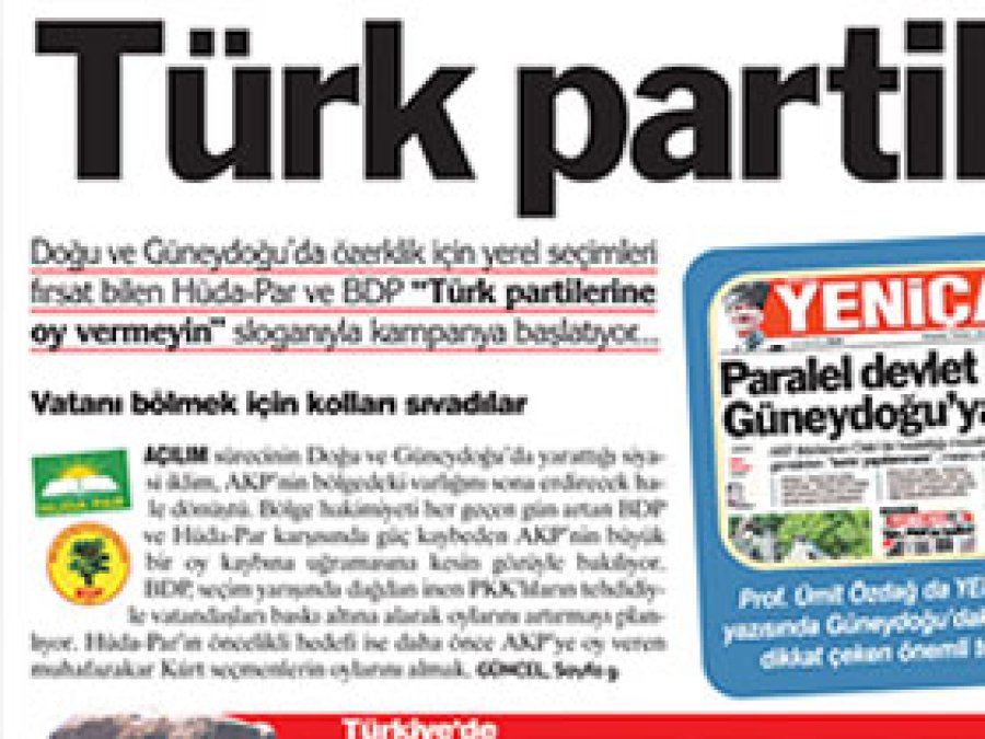 HÜDA PAR’a ‘Türk Partilerine Oy Vermeyin’ Yaftası