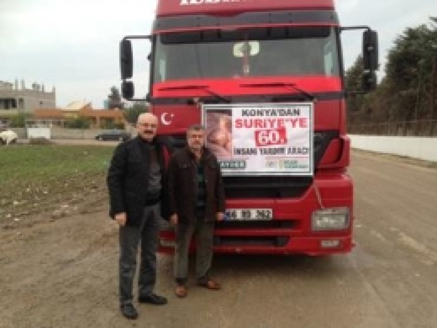 Konya'dan 2 Yardım TIR'ı Daha Suriye'ye Uğurlandı 