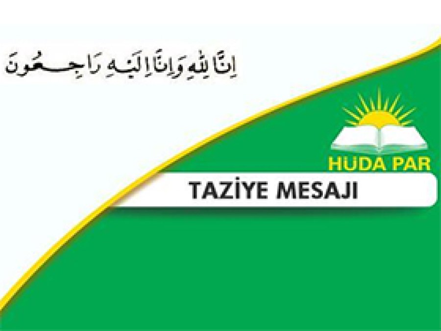 HÜDA PAR'dan Taziye Mesajı