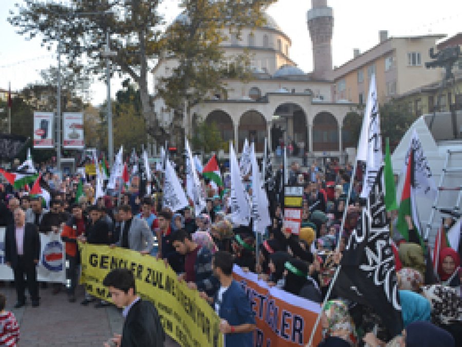 Bursa'dan İsrail'e Lanet Yağdı 