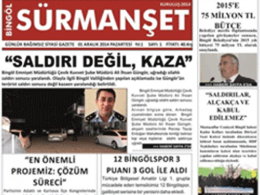 'Bingöl Sürmanşet’ Gazetesi Yayına Başladı