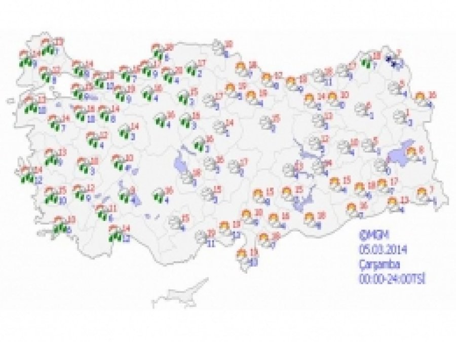 Türkiye Genelinde Hava Durumu