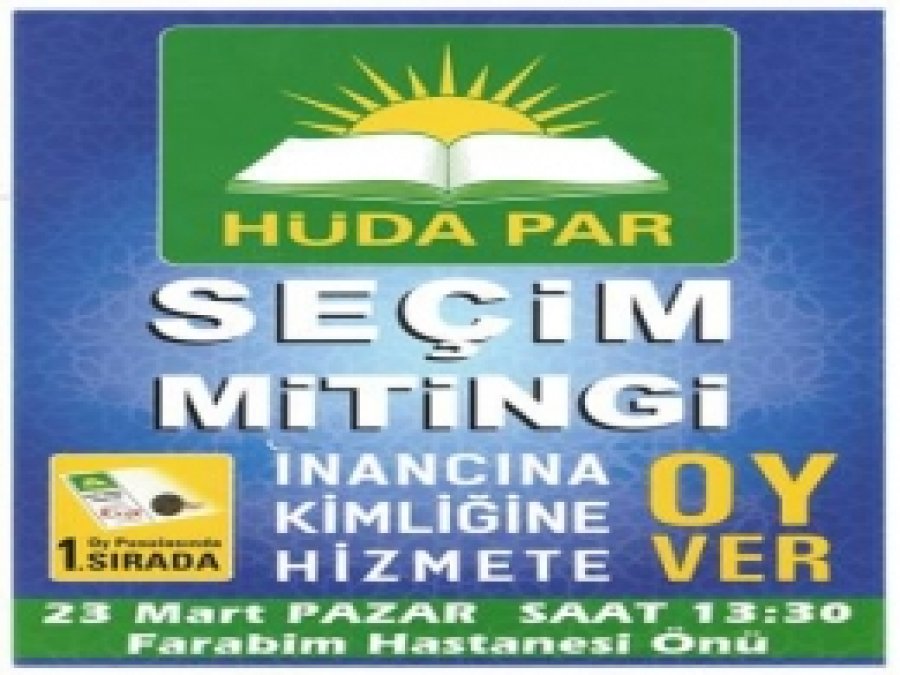 HÜDA PAR Batman Seçim Mitingine Davet 