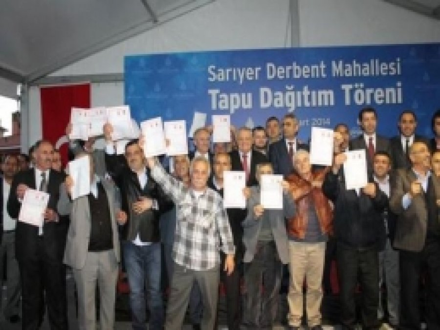 İstanbul Sarıyer'de Tapu Sevinci 