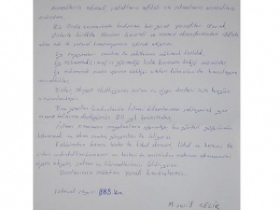 Mahkumlar Salâvat Kampanyasına Destek 