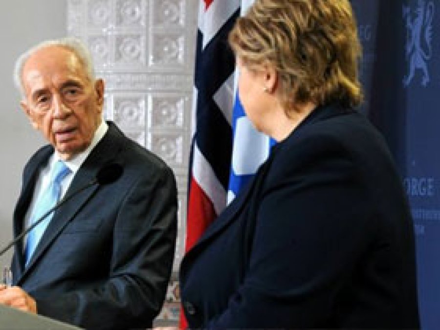 Norveç Başbakanından Peres'e, Yerleşim Yeri Eleştirisi