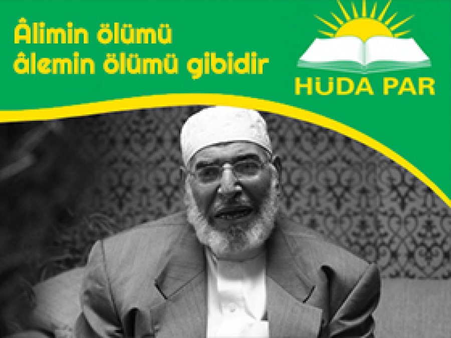 HÜDA PAR'dan Gadban için Taziye Mesajı 