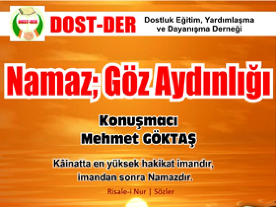 Namaz Konulu Konferansa Davet 