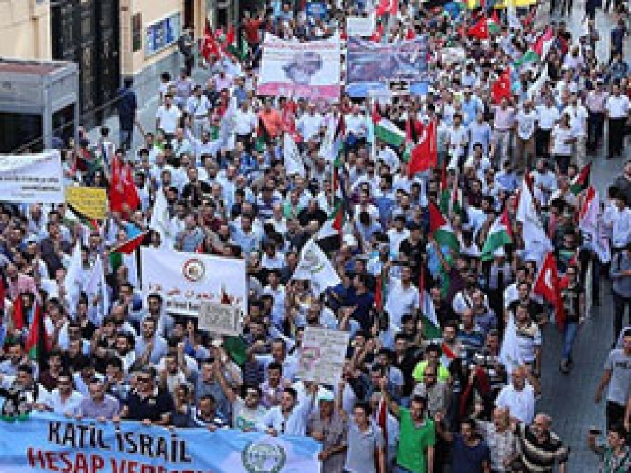 İstanbul'da STK'lar'dan İsrail'e Protesto