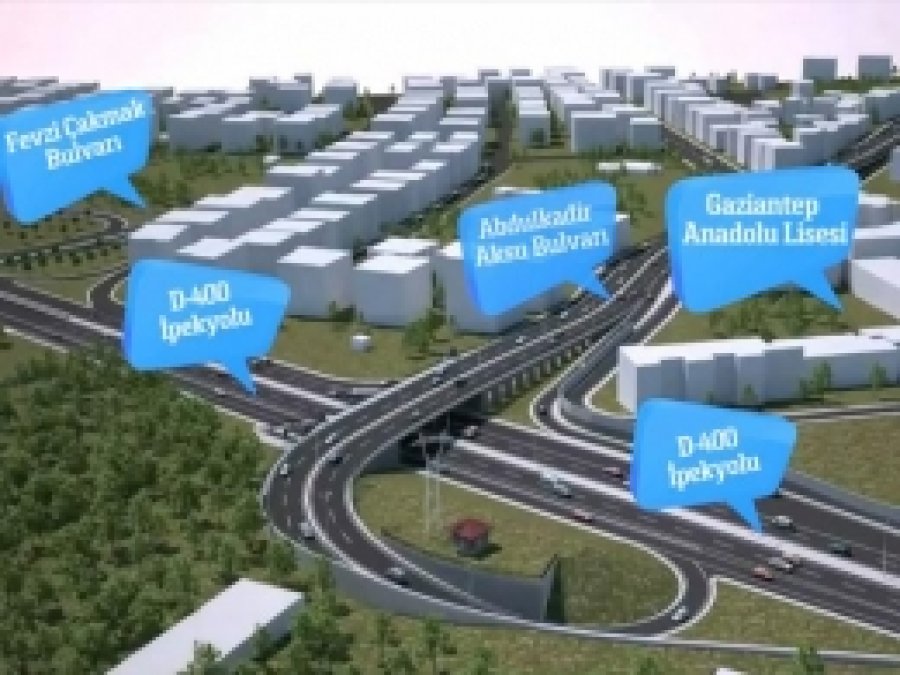 Gaziantep'e Yeni Köprülü Kavşaklar Yapılacak