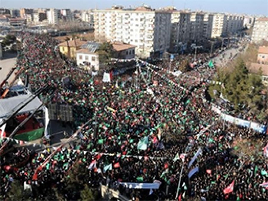 DHA: 'Saygı' mitingine 100 Bin kişi katıldı