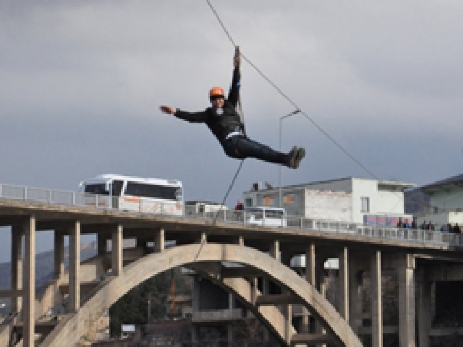 Türkiye'nin en uzun 'Zipline Hattı' yapıldı