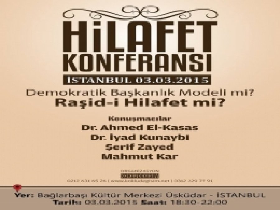 İstanbul'da Hilafet Konferansı düzenleniyor