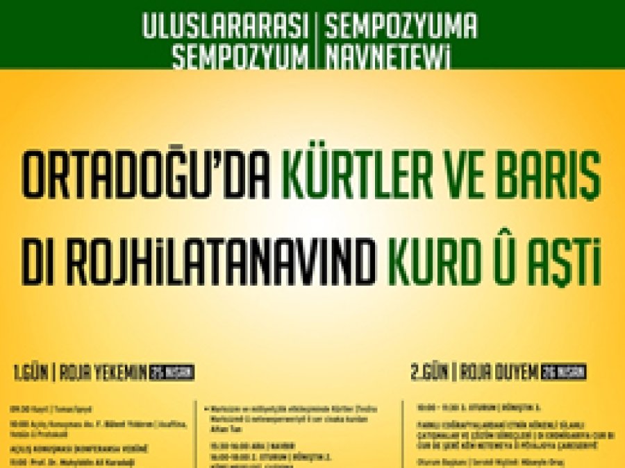 Ortadoğu’da 'Kürtler ve Barış' sempozyumu