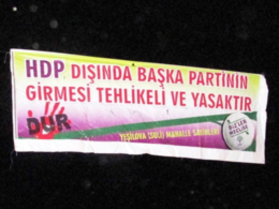 Li Ercîşa Wanê pankarta gefxurê