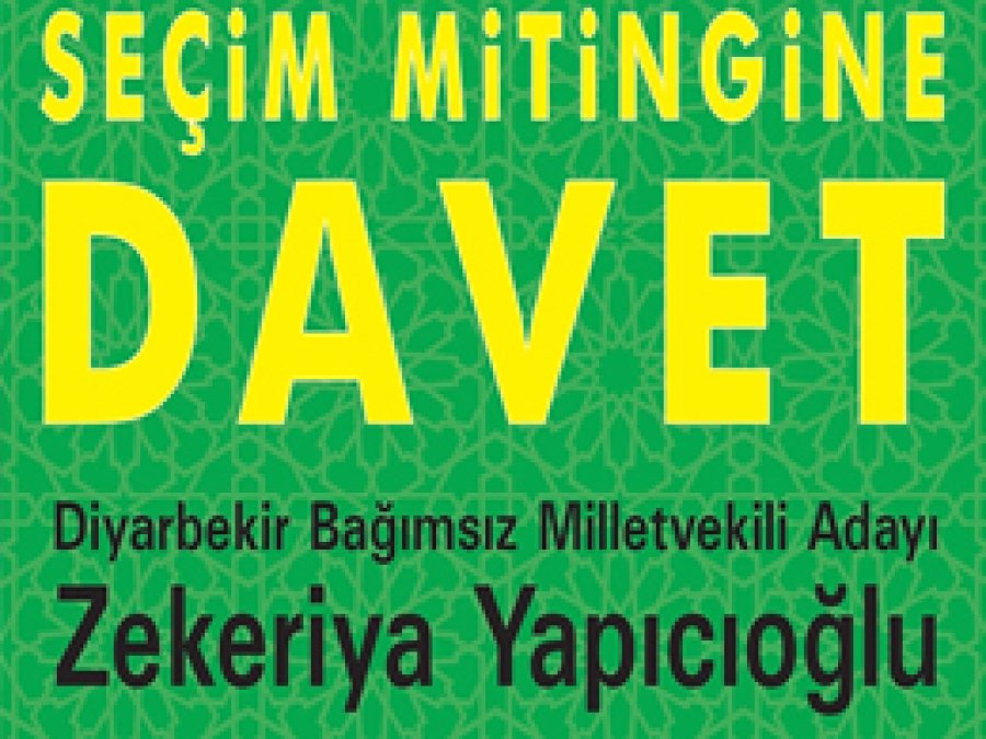 'Herkesi İstasyon Meydanı'na bekliyorum'