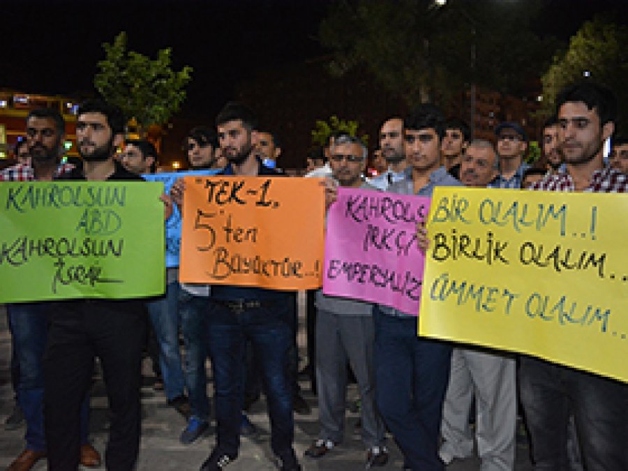 Batman'da Çin zulmü protestosu