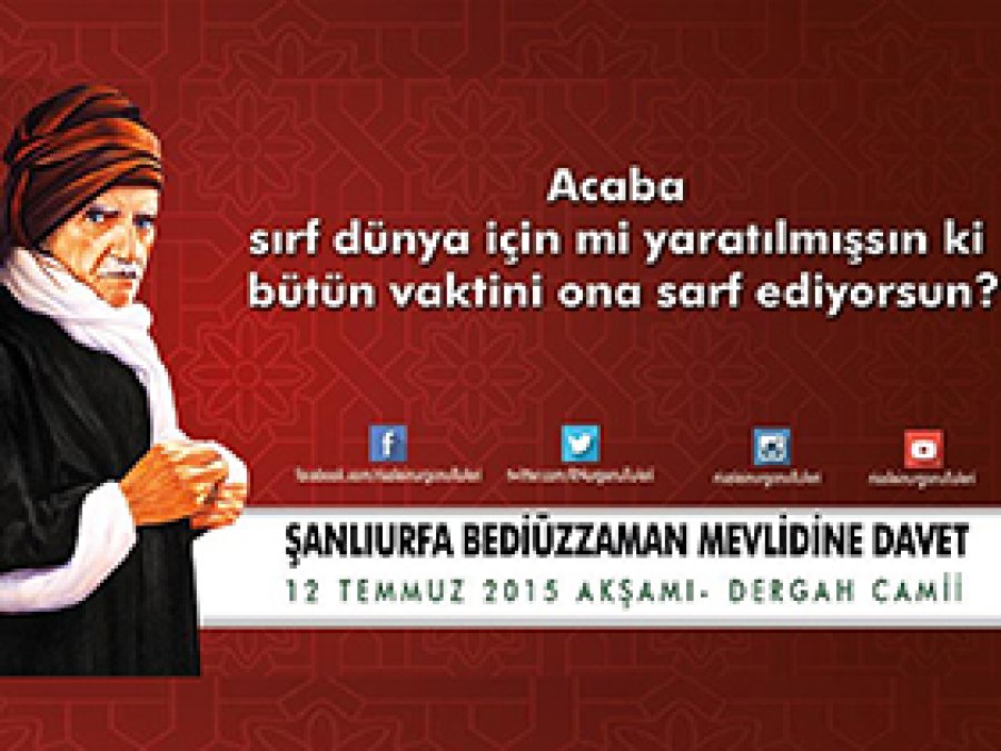 Urfa Bediüzzaman Mevlidine hazırlanıyor