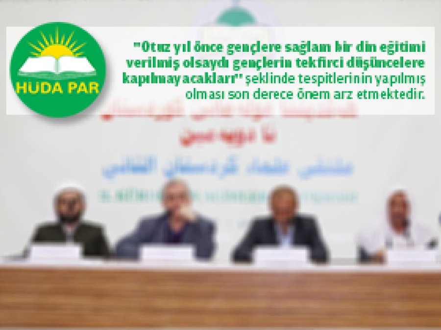HÜDA PAR: 'Tekfircilik' vurgusu önemli